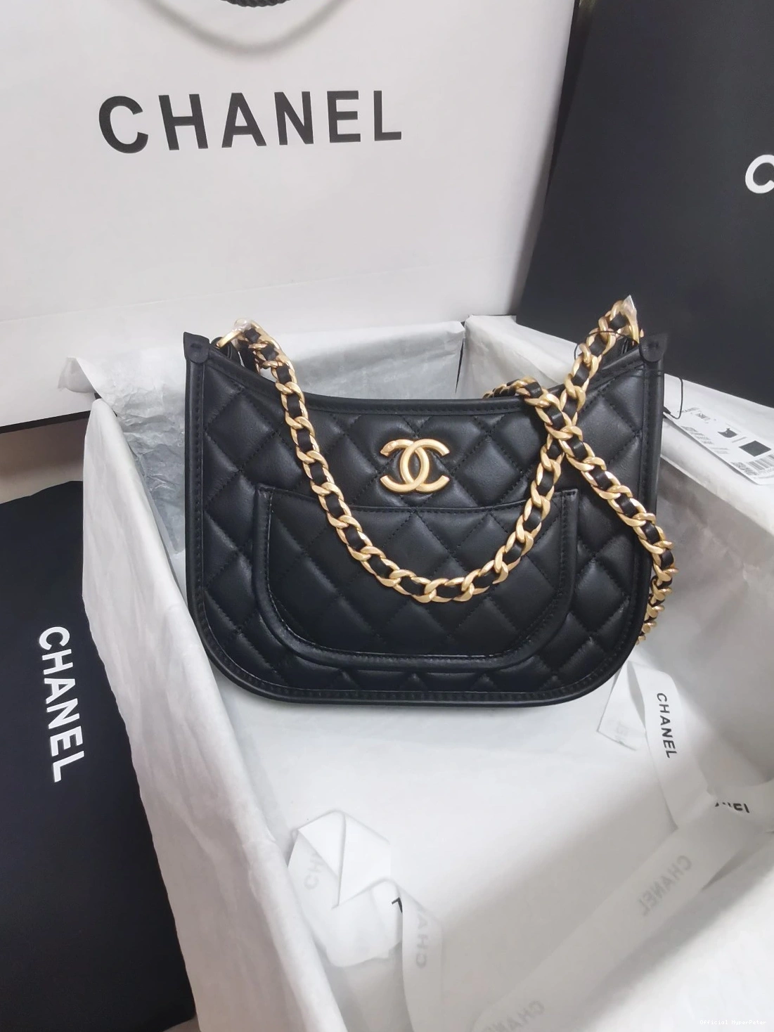 Hyper Peter CHANEL HOBO HANDBAG-20*24*6cm 0728